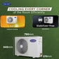 Carrier 2 Ton 5 Star Wi-Fi Inverter Split AC (Copper, Convertible 6-in-1 Cooling, Smart Display, PM 2.5 Filter,White)